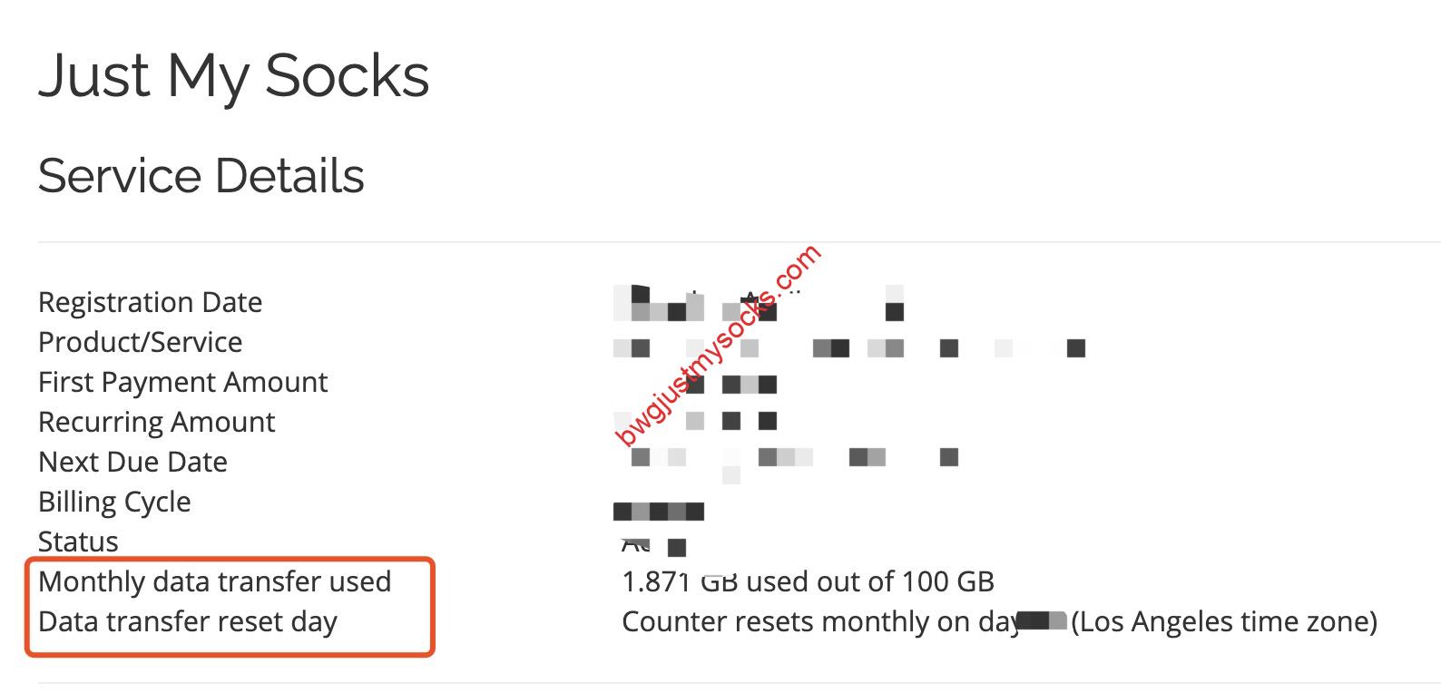 Just My Socks流量查询