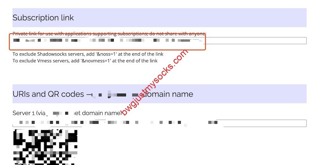 Just My Socks订阅链接