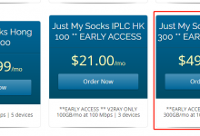 香港IPLC新增300GB套餐